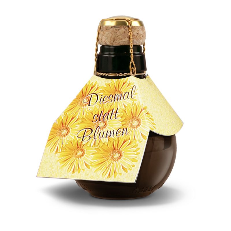 Kleinste Sektflasche der Welt! Diesmal statt Blumen - Ohne
