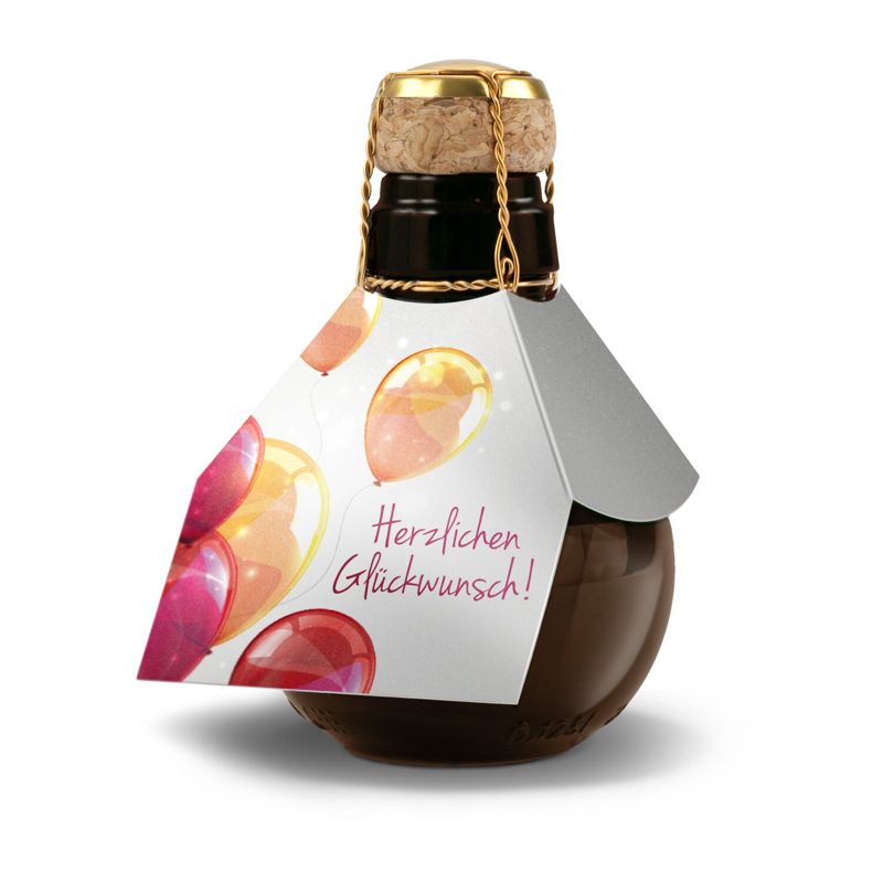 Kleinste Sektflasche der Welt! Herzlichen Glückwunsch - Ohne
