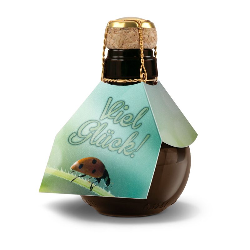 Kleinste Sektflasche der Welt! Viel Glück - Ohne Geschenkkarton