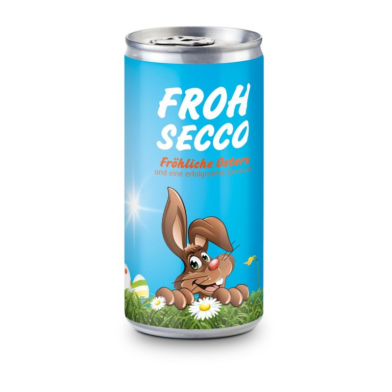 Frohsecco Ostern - 24 x Promo Secco 0,2 l, Slimlinedose – weitere Ansicht