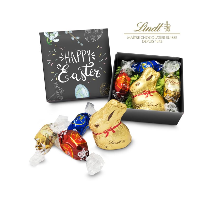 Lindt Osternest - Goldhase und 3 Lindor Mini-Eier