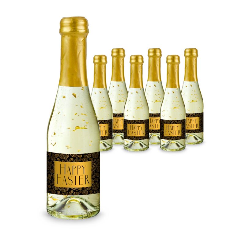 Hasengold - 6 x Goldflockentraum Piccolo 0,2 l - Flasche klar