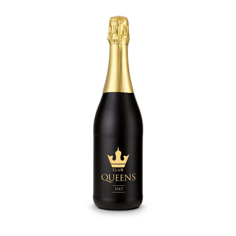 Sekt Cuvée - Flasche schwarz - Kapselfarbe Gold, 0,75 l – weitere Ansicht