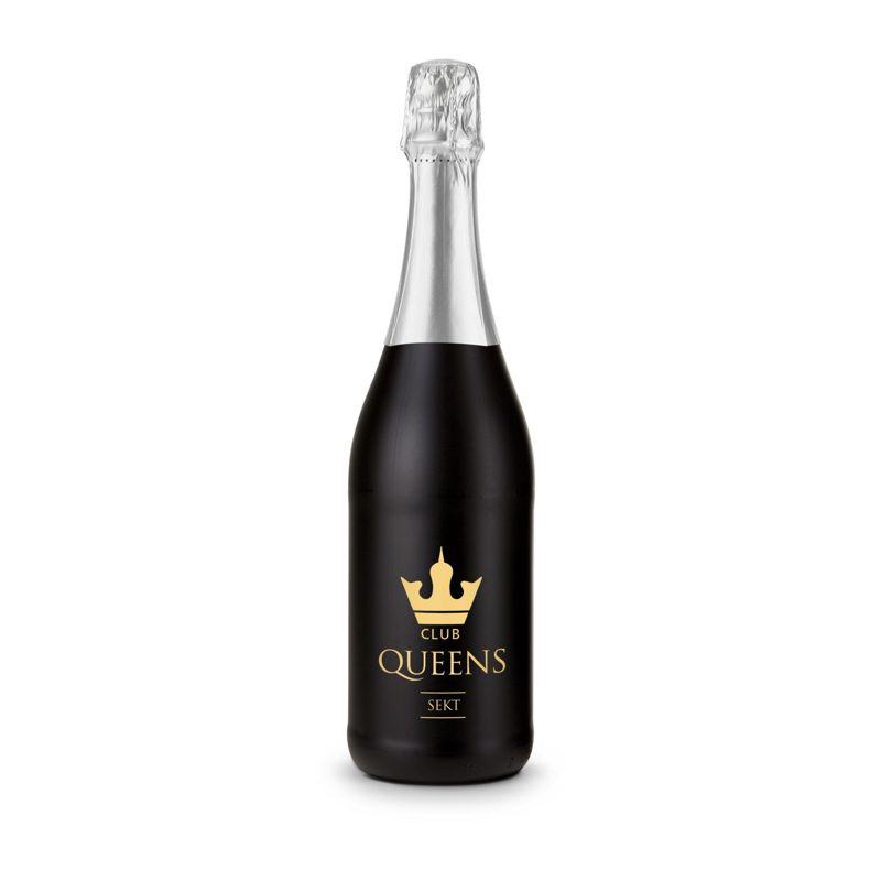 Sekt Cuvée - Flasche schwarz - Kapselfarbe Silber, 0,75 l – weitere Ansicht