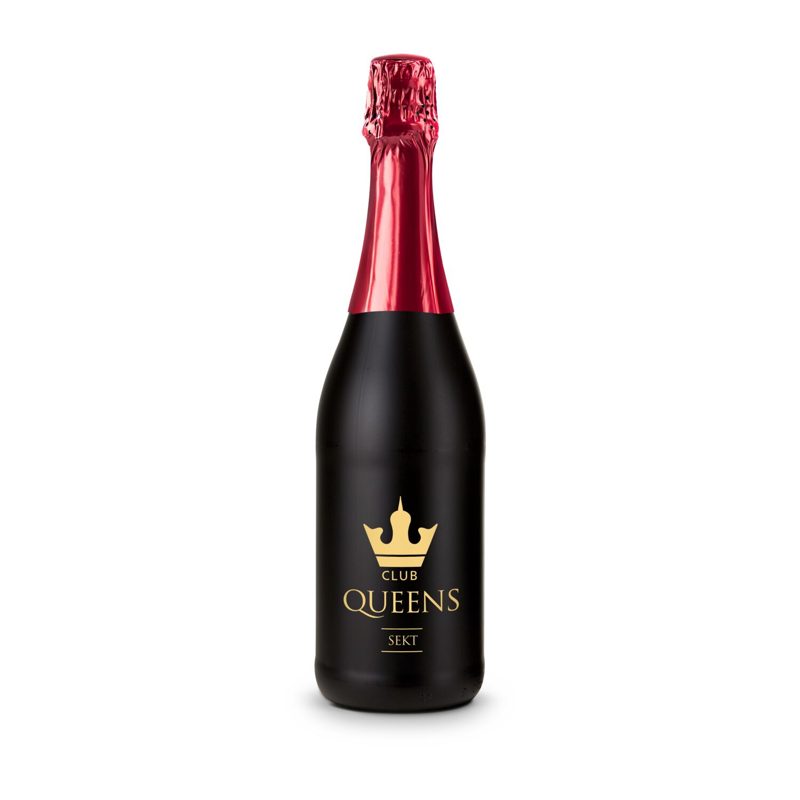 Sekt Cuvée - Flasche schwarz - Kapselfarbe Rot, 0,75 l – weitere Ansicht
