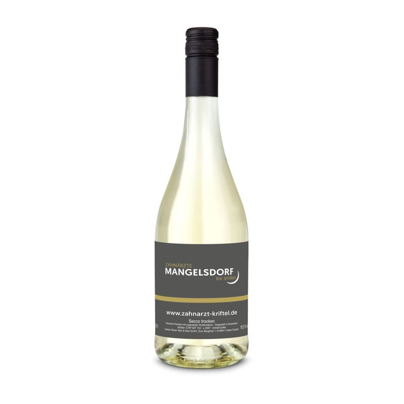 Deutscher Secco Trocken - Flasche klar, Schraubverschluss, 0,75 l – weitere Ansicht