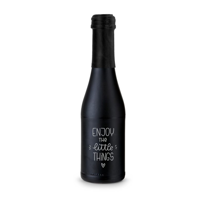 Promo Secco Piccolo - Flasche schwarz matt - Kapselfarbe Schwarz