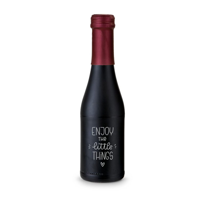 Promo Secco Piccolo - Flasche schwarz matt - Kapselfarbe Bordeauxrot