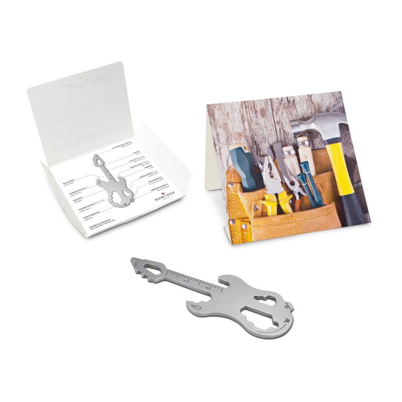 ROMINOX® Key Tool Guitar / Gitarre (19 Funktionen) im Motiv-Mäppchen