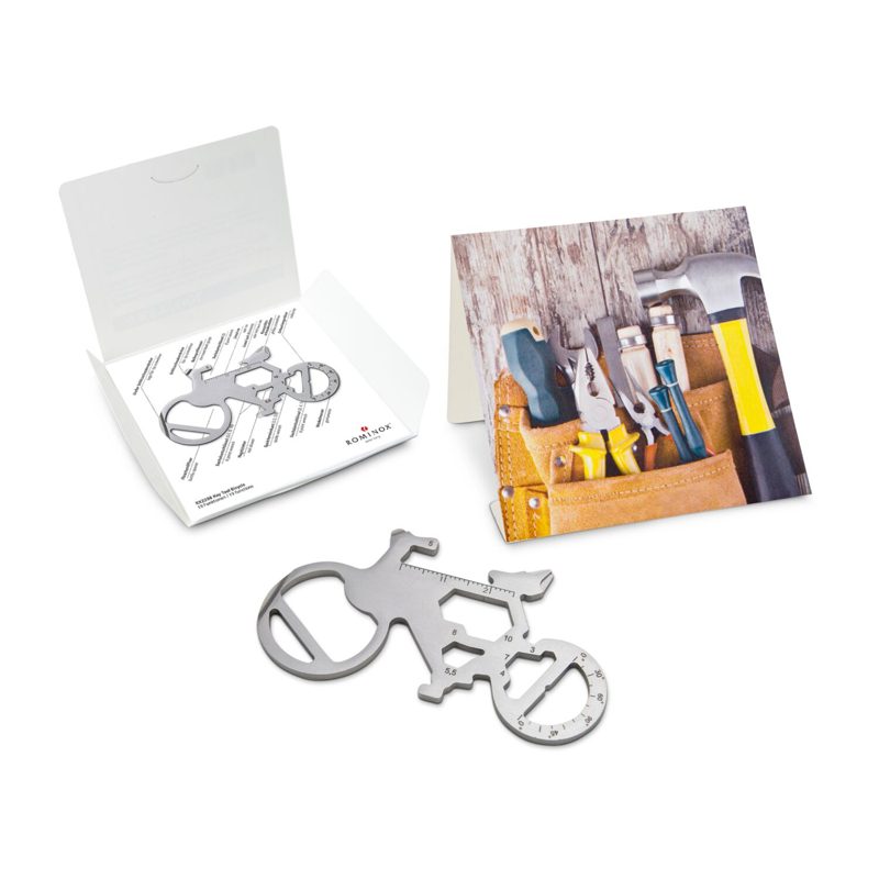 ROMINOX® Key Tool Bicycle / Fahrrad (19 Funktionen) im Motiv-Mäppchen