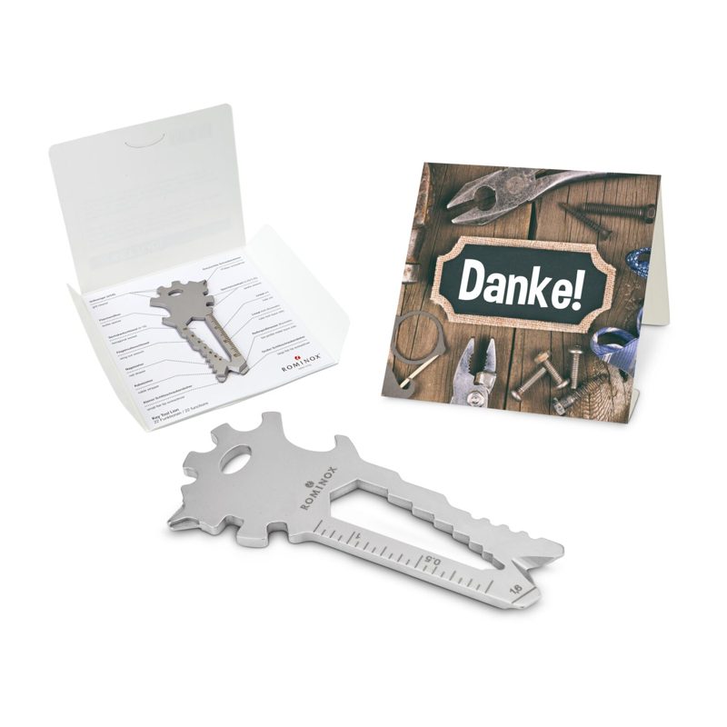 ROMINOX® Key Tool Lion (22 Funktionen) im Motiv-Mäppchen Danke