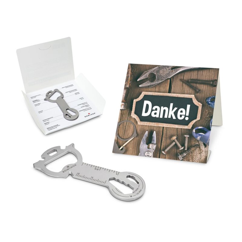 ROMINOX® Key Tool Snake (19 Funktionen) im Motiv-Mäppchen Danke