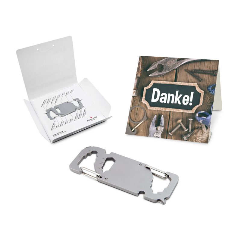 ROMINOX® Key Tool Link (20 Funktionen) im Motiv-Mäppchen Danke