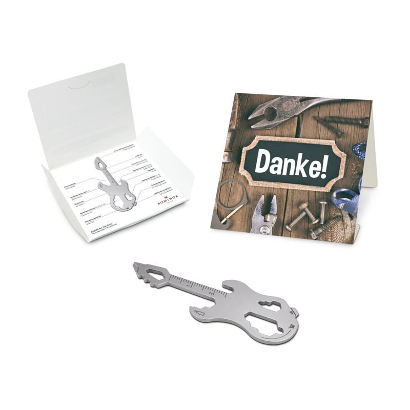 ROMINOX® Key Tool Guitar / Gitarre (19 Funktionen) im Motiv-Mäppchen