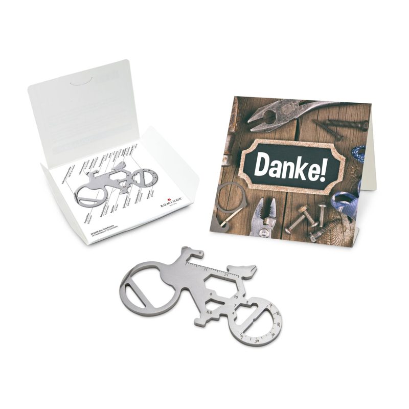 ROMINOX® Key Tool Bicycle / Fahrrad (19 Funktionen) im Motiv-Mäppchen