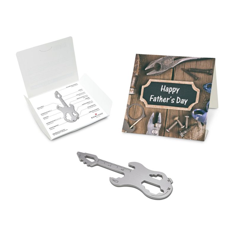 ROMINOX® Key Tool Guitar / Gitarre (19 Funktionen) im Motiv-Mäppchen