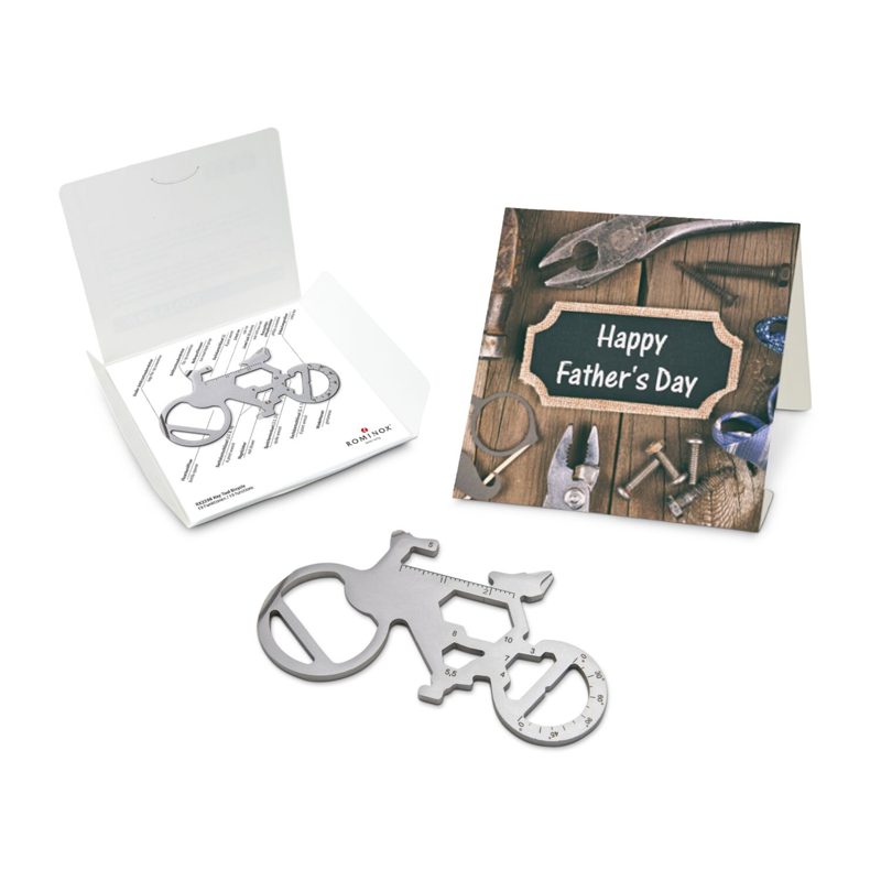 ROMINOX® Key Tool Bicycle / Fahrrad (19 Funktionen) im Motiv-Mäppchen