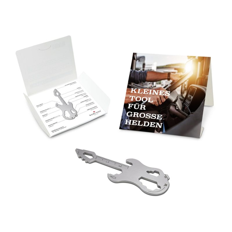 ROMINOX® Key Tool Guitar / Gitarre (19 Funktionen) im Motiv-Mäppchen