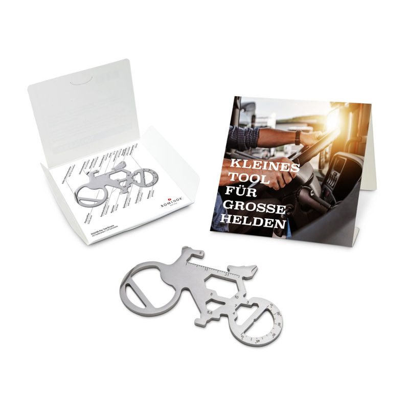 ROMINOX® Key Tool Bicycle / Fahrrad (19 Funktionen) im Motiv-Mäppchen
