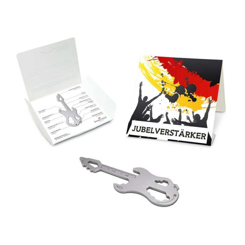 ROMINOX® Key Tool Guitar / Gitarre (19 Funktionen) im Motiv-Mäppchen