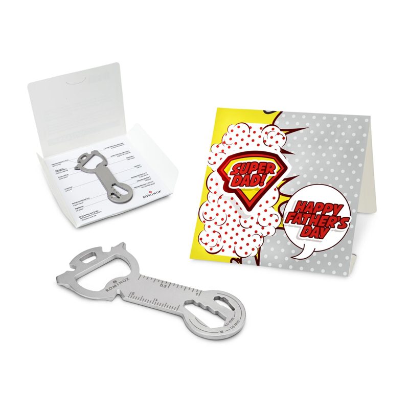 ROMINOX® Key Tool Snake (19 Funktionen) im Motiv-Mäppchen Super Dad