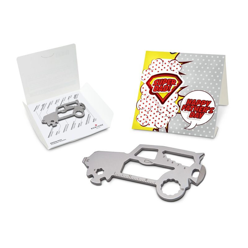 ROMINOX® Key Tool SUV / Auto (19 Funktionen) im Motiv-Mäppchen Super