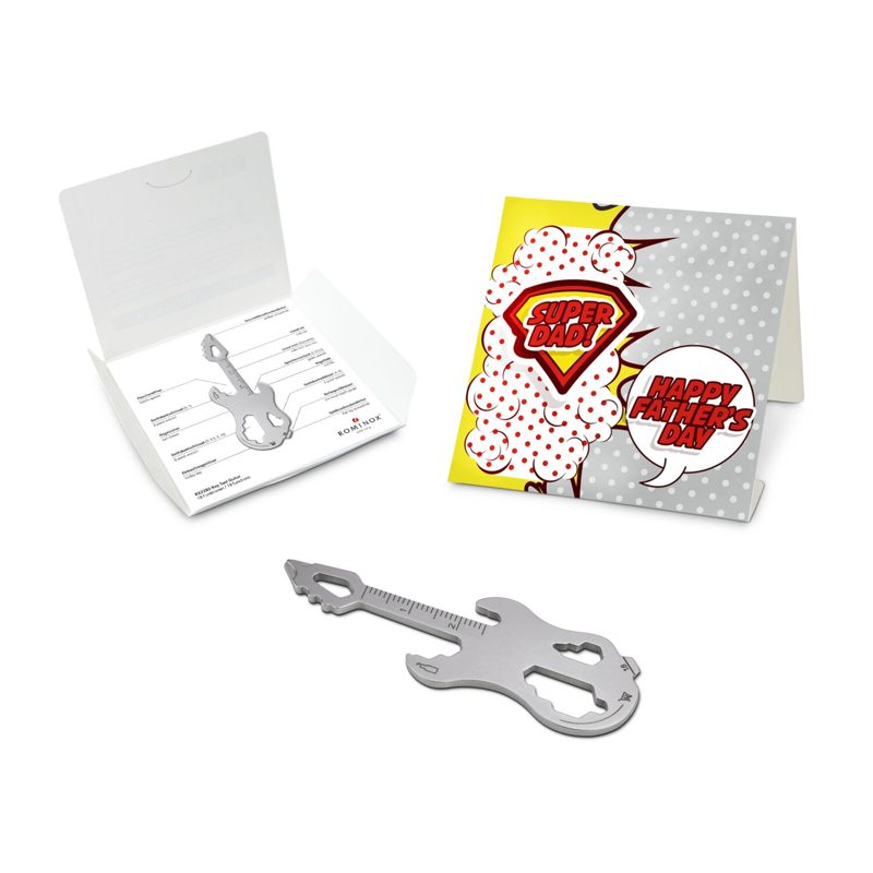 ROMINOX® Key Tool Guitar / Gitarre (19 Funktionen) im Motiv-Mäppchen