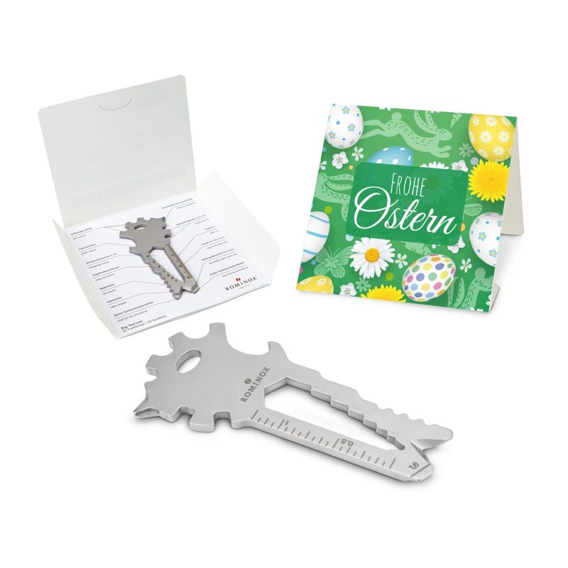 ROMINOX® Key Tool Lion (22 Funktionen) im Motiv-Mäppchen Frohe Ostern