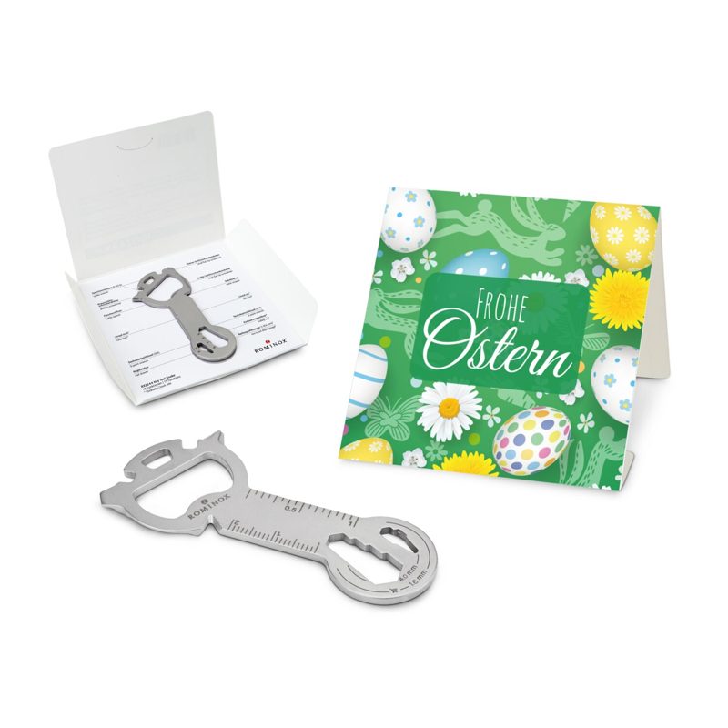 ROMINOX® Key Tool Snake (19 Funktionen) im Motiv-Mäppchen Frohe Ostern