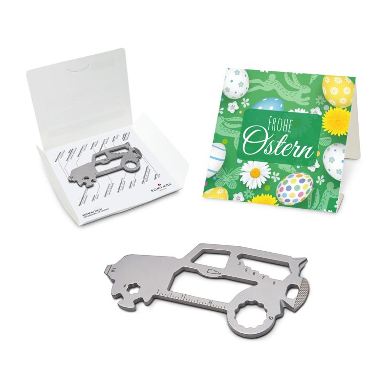 ROMINOX® Key Tool SUV / Auto (19 Funktionen) im Motiv-Mäppchen Frohe
