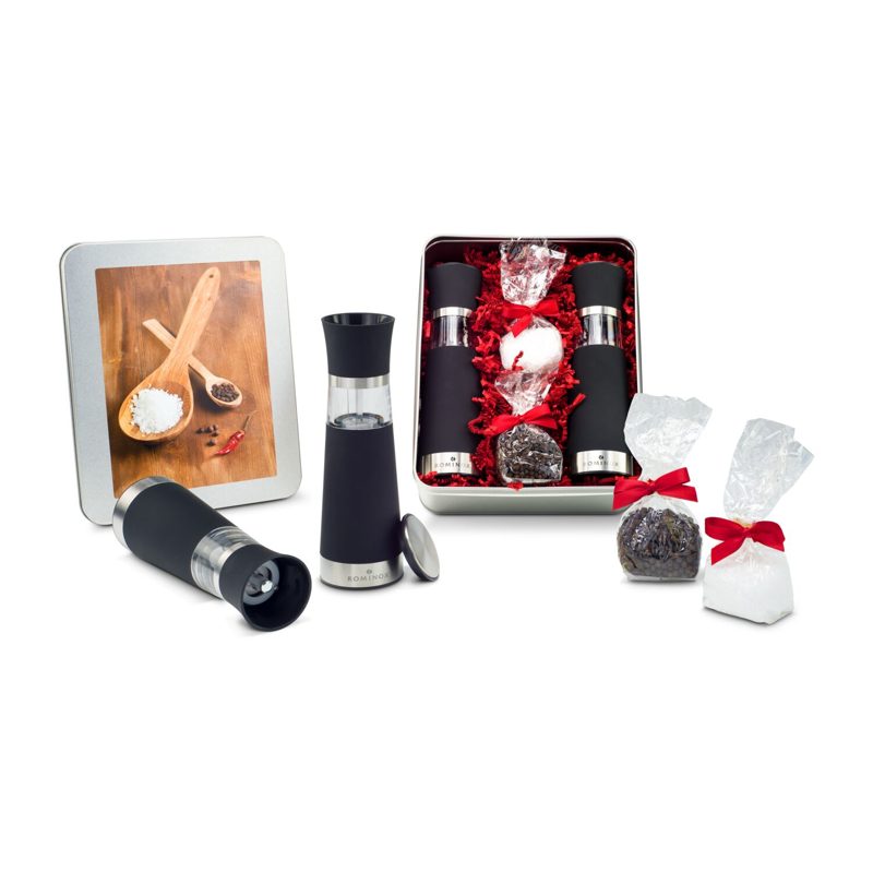 Salz- & Pfeffermühlen Set - in Silberdose