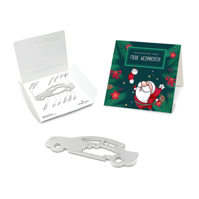 ROMINOX® Key Tool Car/Auto (18 Funktionen) im Motiv-Mäppchen Frohe