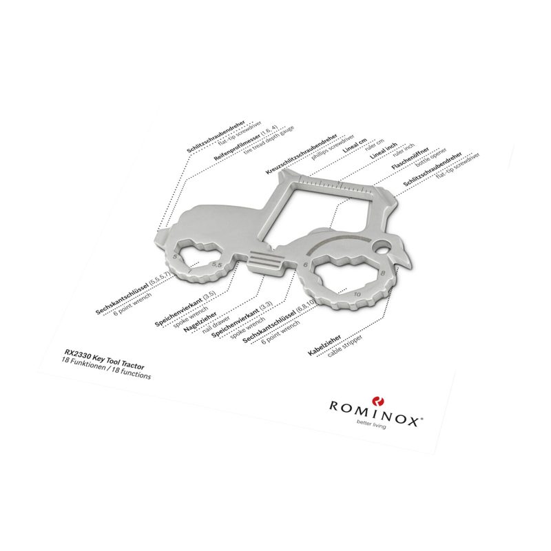 ROMINOX® Key Tool Tractor/Traktor (18 Funktionen) im Motiv-Mäppchen – weitere Ansicht