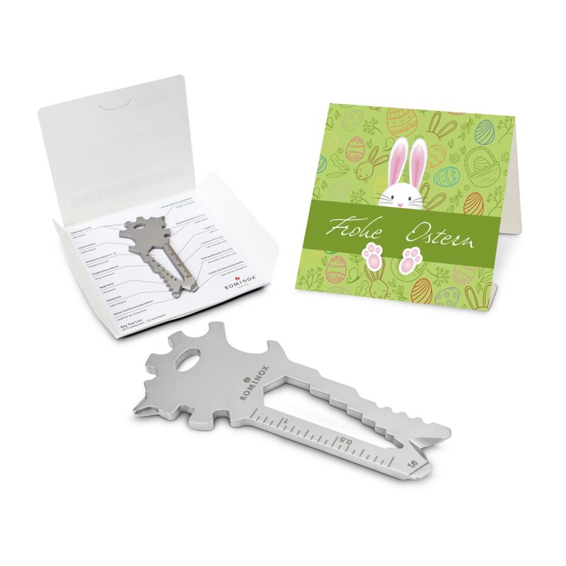 ROMINOX® Key Tool Lion (22 Funktionen) im Motiv-Mäppchen Osterhase