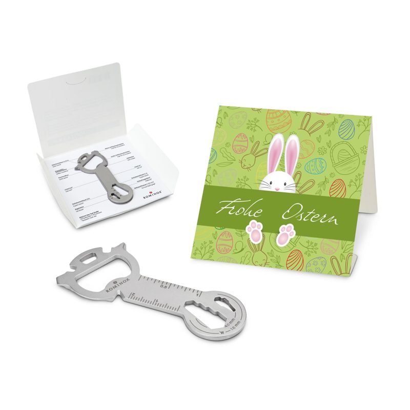 ROMINOX® Key Tool Snake (19 Funktionen) im Motiv-Mäppchen Osterhase