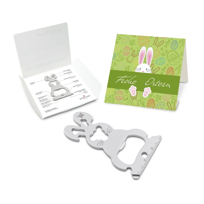 ROMINOX® Key Tool Bunny / Hase (16 Funktionen) im Motiv-Mäppchen