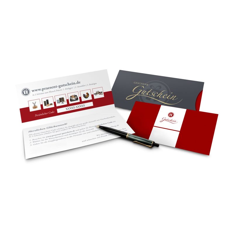 Geschenkgutschein Rot
