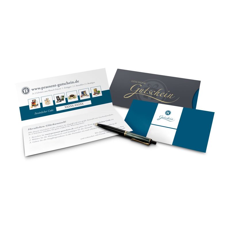 Geschenkgutschein Blau