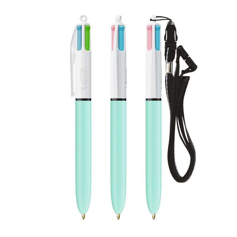 BIC® 4 Colours Fashion Kugelschreiber + Lanyard