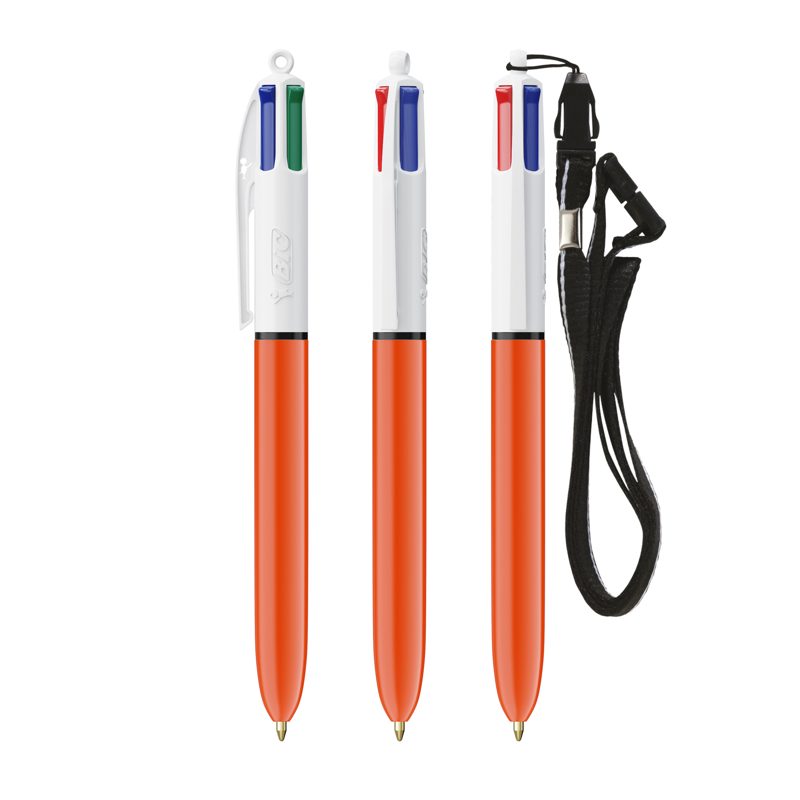 BIC® 4 Colours Fine Kugelschreiber + Lanyard