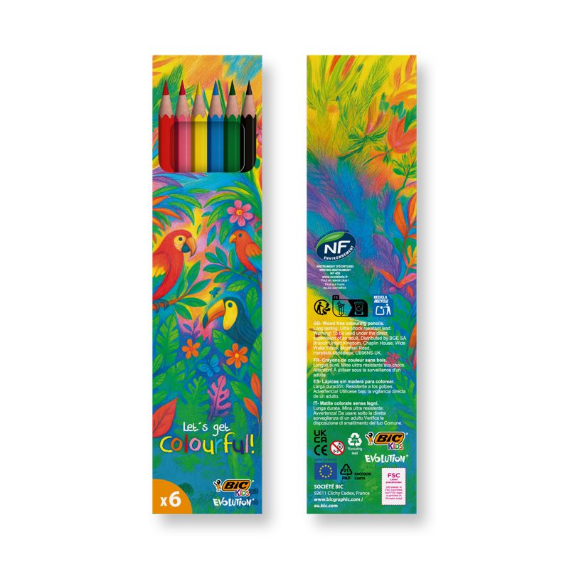 BIC® Kids Evolution® Farbset mit 6 Farben
