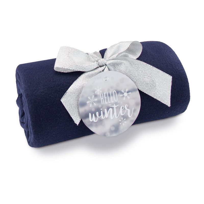 Fleecedecke WINTER SPECIAL - navy - 120 x 150 cm, 180 g/m²