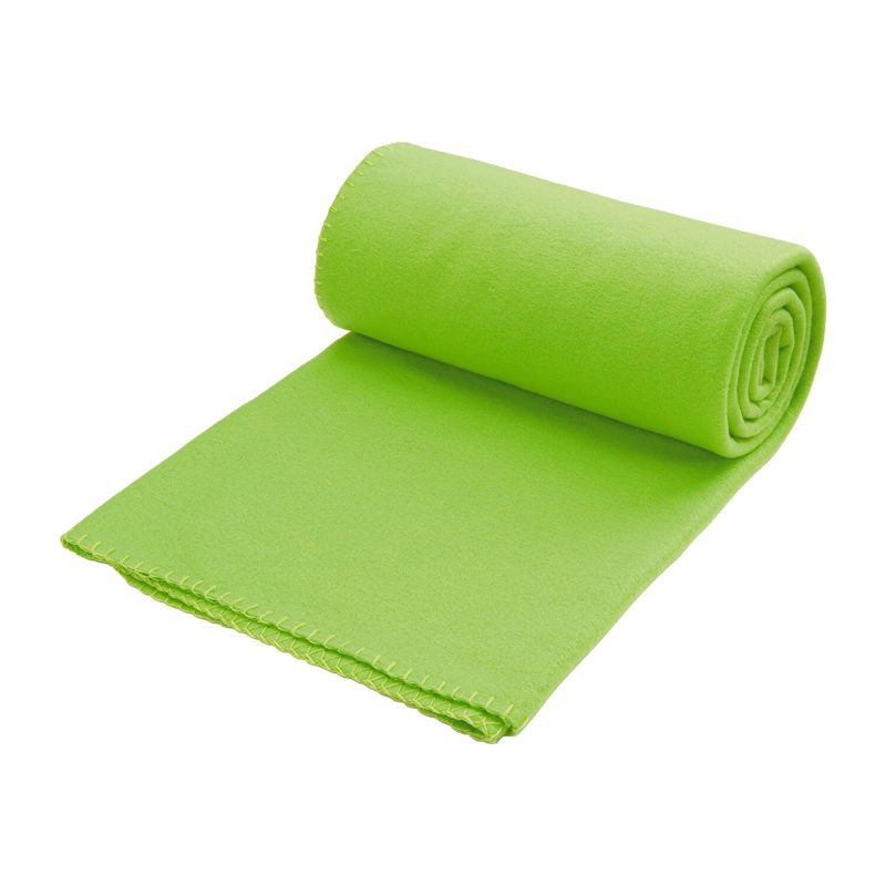 Fleecedecke Basic apfelgrün - 120 x 150 cm, 180 g/m²