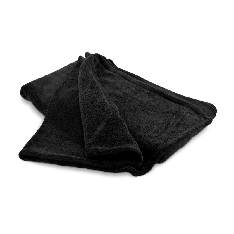 Mikroflauschdecke schwarz - 150 x 200 cm, 250 g/m² – weitere Ansicht