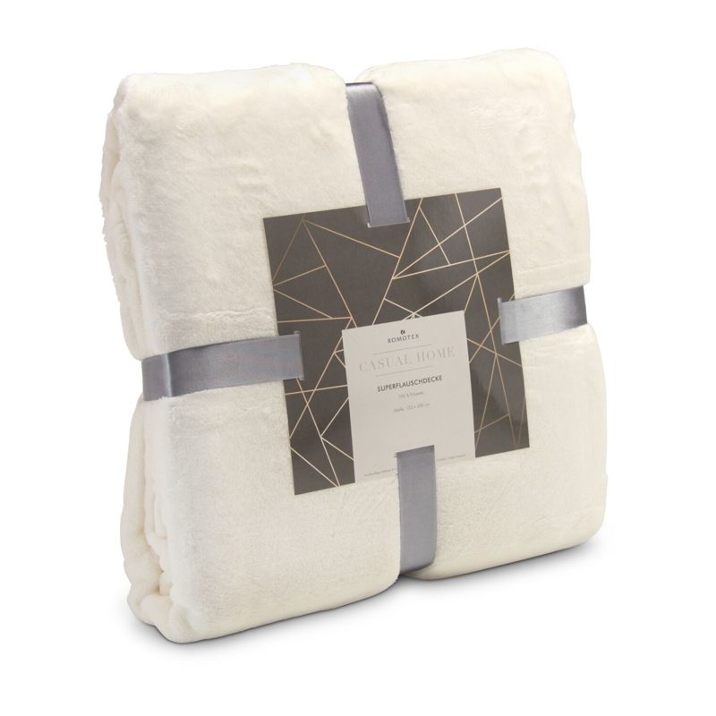 Superflauschdecke beige - 150 x 200 cm, 320 g/m²