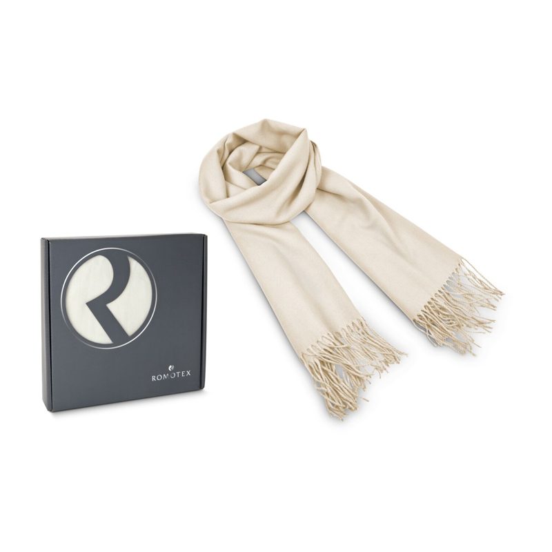 Schal Modena beige - 60 x 180 cm, 230 g/m²