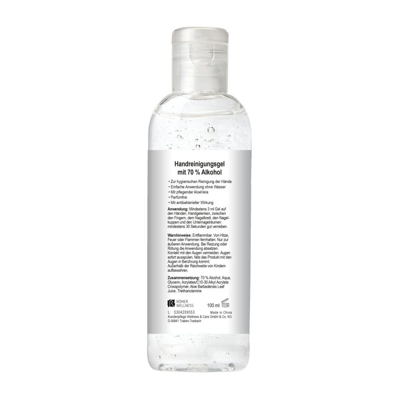 100 ml Alkoholisches Handreinigungsgel für die praktische Reinigung – weitere Ansicht