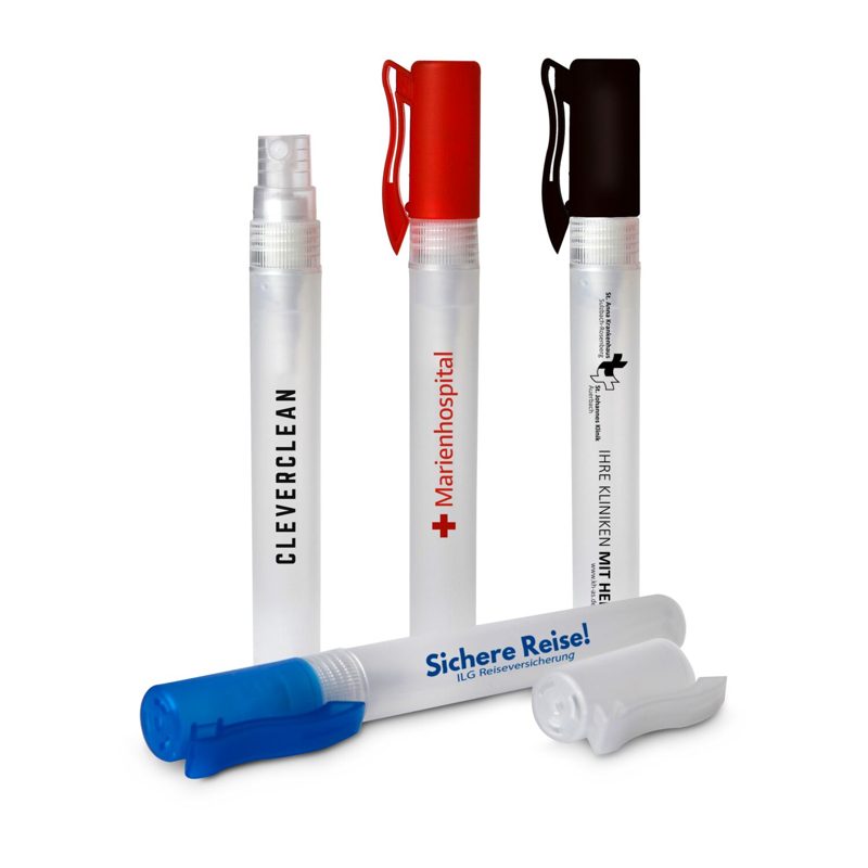 Alkoholisches Handreinigungsspray - 10 ml rot – weitere Ansicht