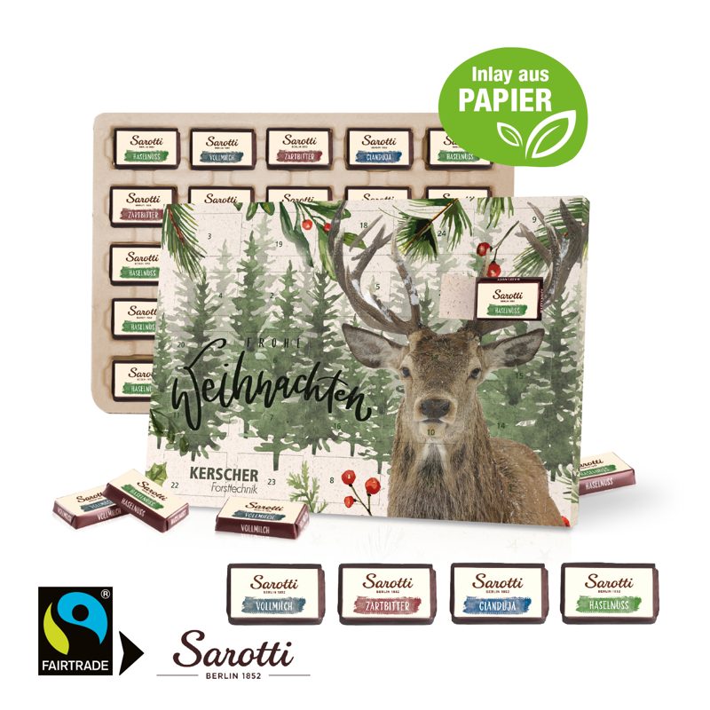 Tisch-Adventskalender Sarotti "Business Exklusiv", Inlay aus Papier