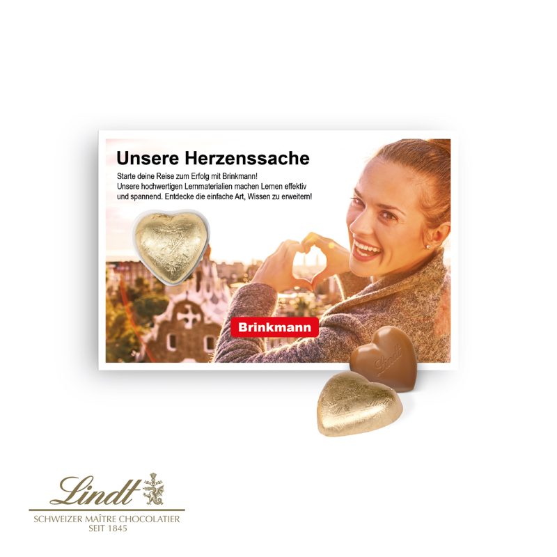 Schokokarte mit Lindt Herz